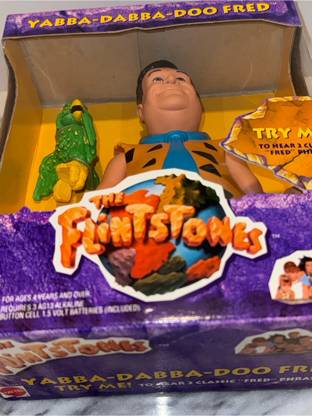 The Flintstones Yabba-Dabba-Doo Fred Action Figure 1993 Mattel Factory Sealed